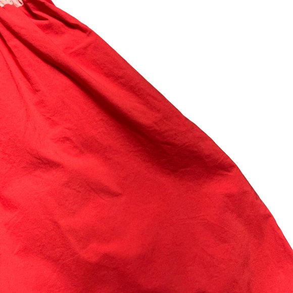 Rhode Eloise Puff Sleeve Colorblock Midi Dress in Strawberry Multi Colored US M - Picture 11 of 15